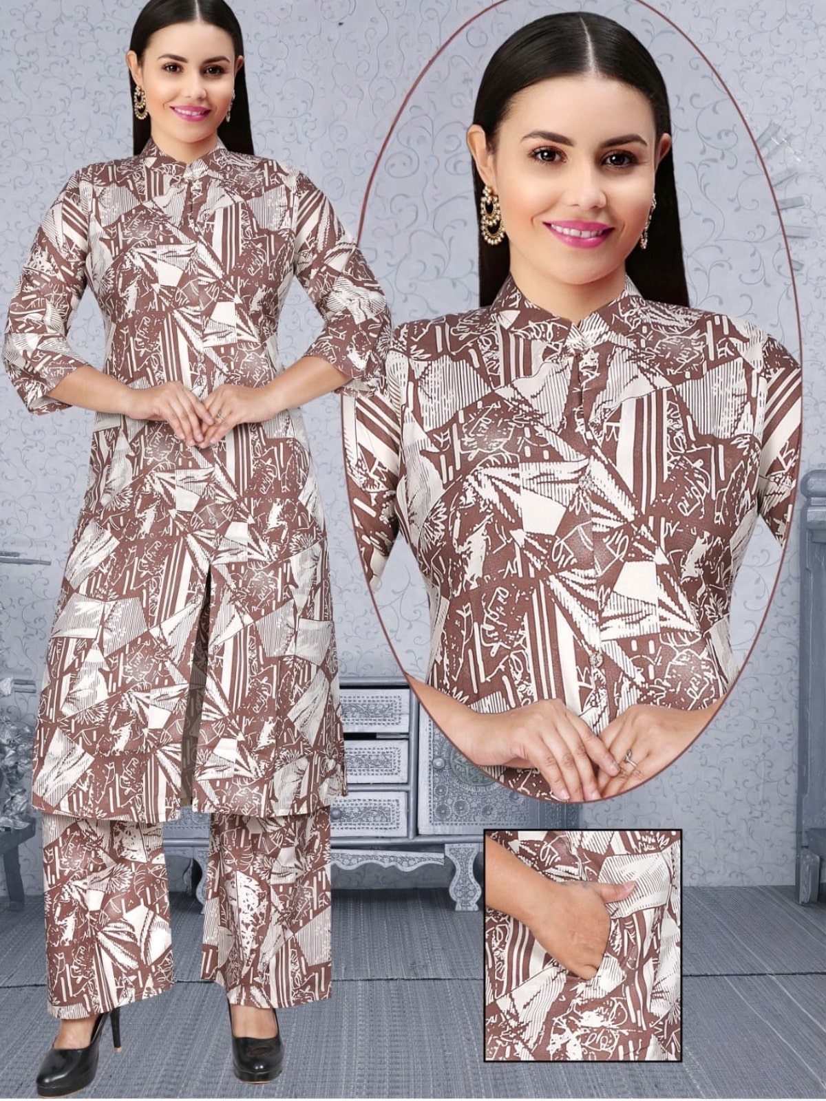 Printed Cord Set (Jumpsuit - Co-ord)